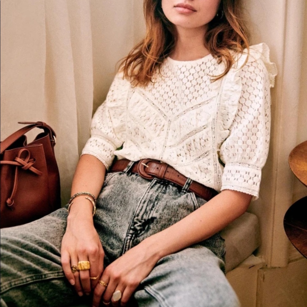 Sézane Fanon Blouse Sz 12